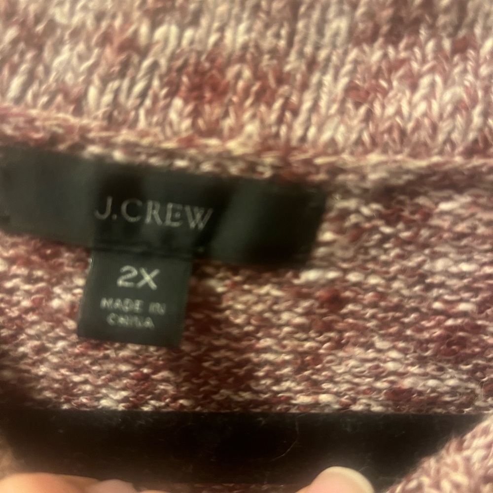Women's Marled j crew sweater - light burgundy. - Picture 3 of 7